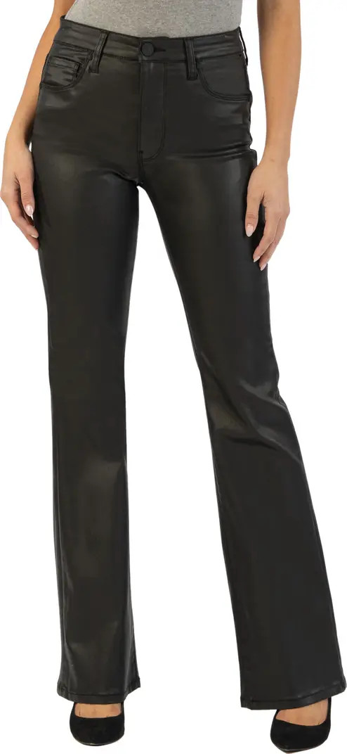 KUT from the Kloth Ana Fab Ab Coated High Waist Flare Jeans | Nordstrom | Nordstrom