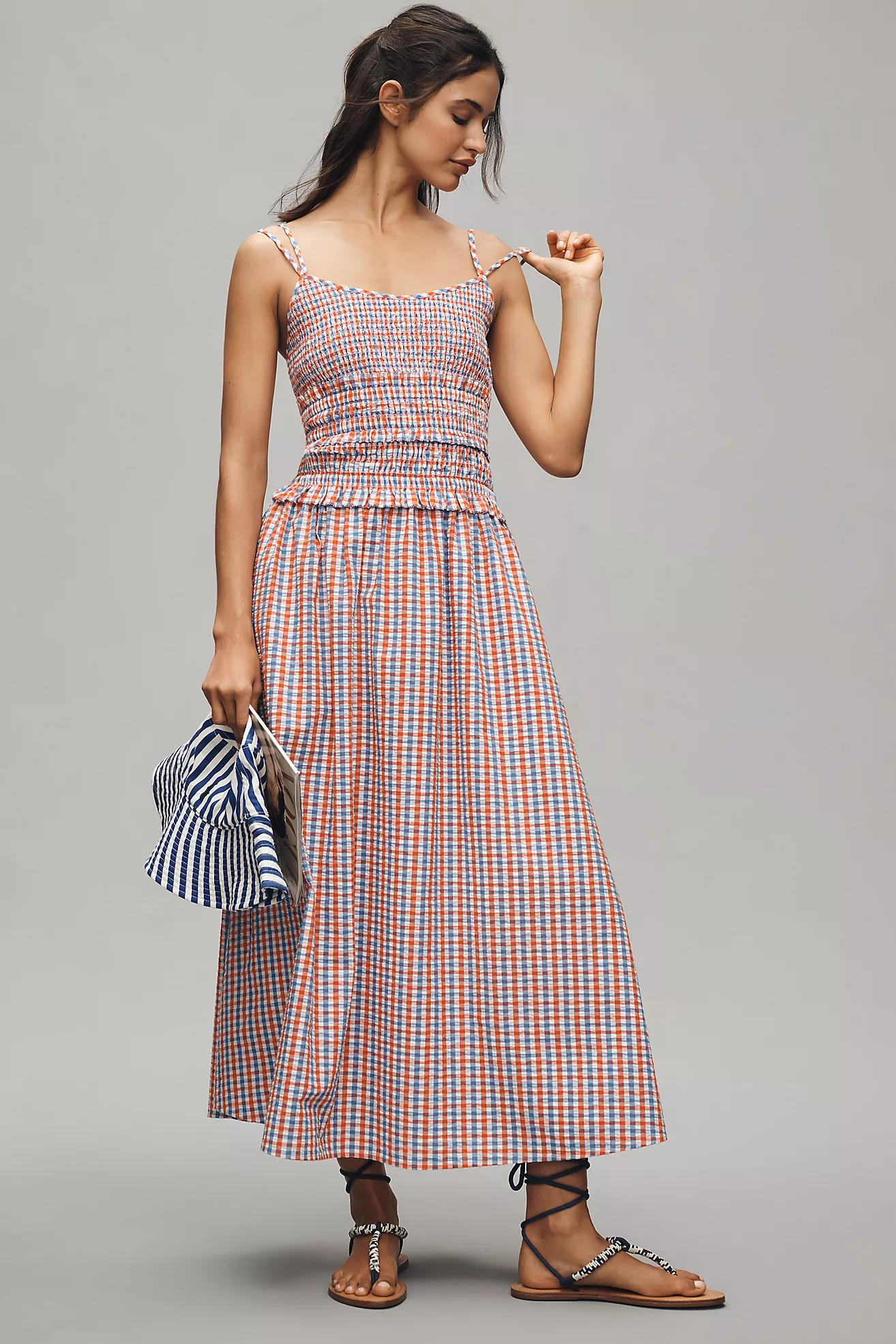 Hunter Bell Francie Smocked Midi Dress | Anthropologie (US)