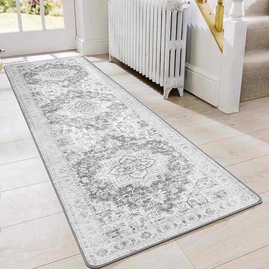 GENIMO Runner Rug 2x7, Non Slip Vintage Machine Washable Hallway Runner, Low Pile Rugs for Living... | Amazon (US)