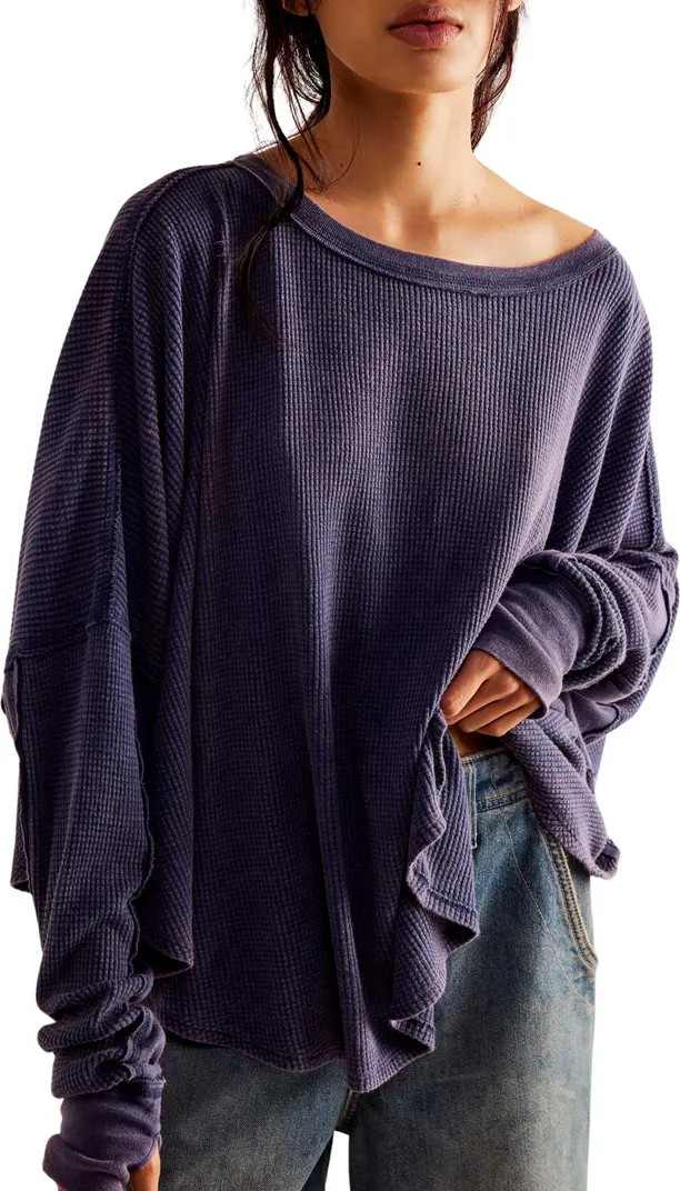 Free People Microphone Drop Waffle Knit Top | Nordstrom | Nordstrom