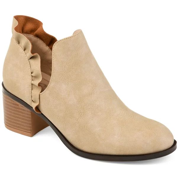 Comfort Womens Ruffle Deep-V Bootie | Walmart (US)