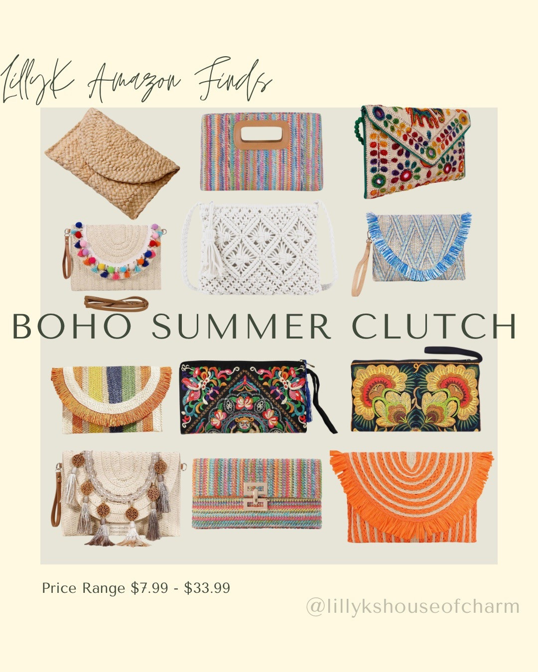 Boho Summer Clutch Finds #ltkclutch #ltkpurse #ltkboho #ltkamazonfinds #ltkbudgetfriendly 

#LTKFindsUnder50 #LTKStyleTip #LTKItBag