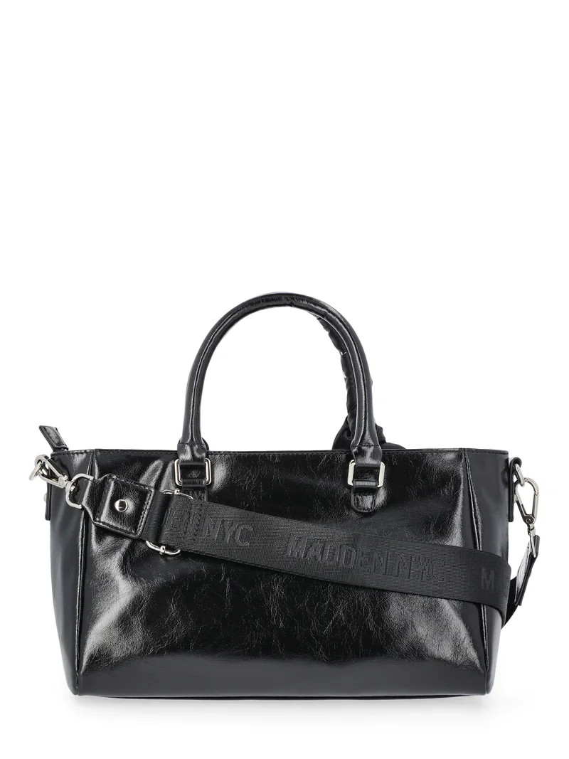 Madden NYC Women's Slouchy Top Handle Satchel, Black | Walmart (US)