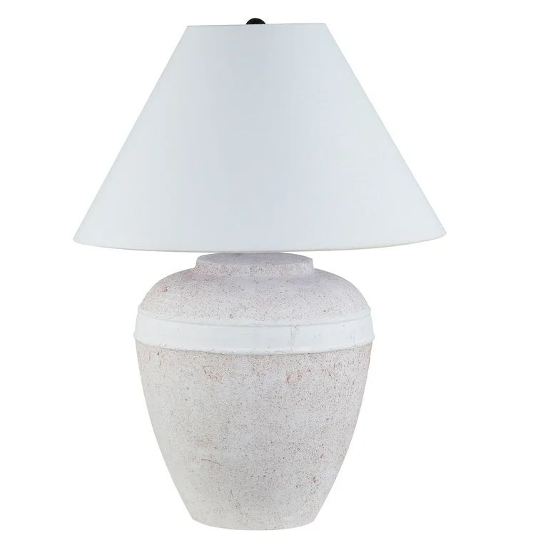 Evelyn&Zoe Chiara 22.5" Modern Ceramic Table Lamp with White Cone Fabric Shade - Walmart.com | Walmart (US)