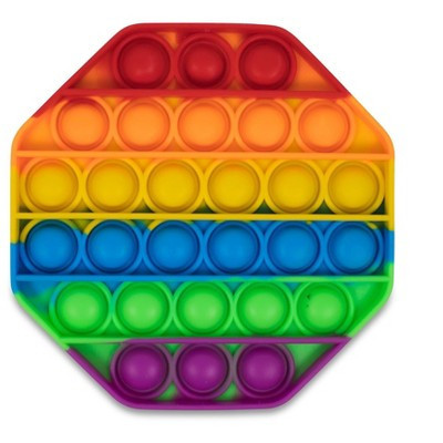 BOB Gift Pop Fidget Toy Silicone Bubble Popping Game | Rainbow Octagon | Target