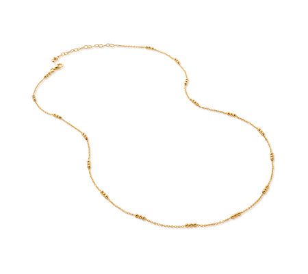 Triple Beaded Chain Necklace 18-20" | Monica Vinader (US)