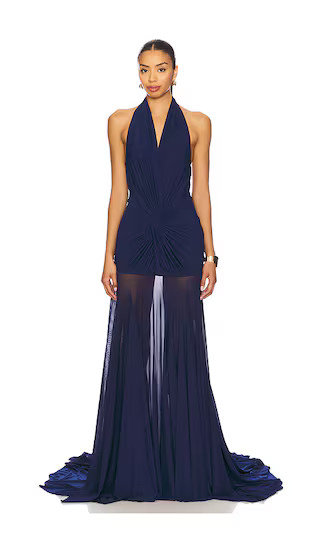 Chloe Gown in Navy Blue | Revolve Clothing (Global)