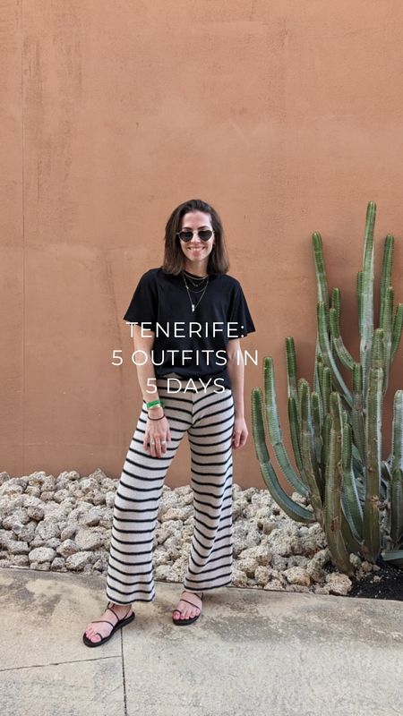 What I wore for a week in Tenerife - Nobody's Child dress, striped trousers, Ancient Greek sandals, A Emery sandals

#LTKSeasonal #LTKfindsunder50 #LTKstyletip