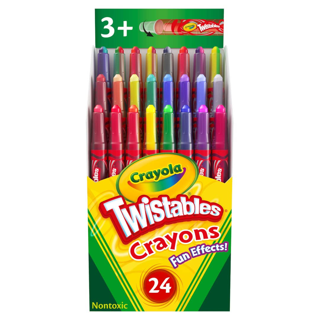 Crayola Twistables Crayons for Kids (24ct) Essential School Supplies for Girls & Boys, Toddler Co... | Amazon (US)