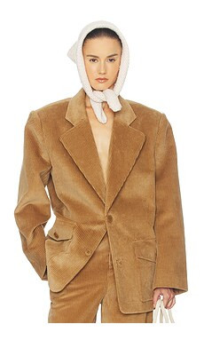 Helsa The Very Oversized Blazer in Corduroy in Caramel from Revolve.com | Revolve Clothing (Global)