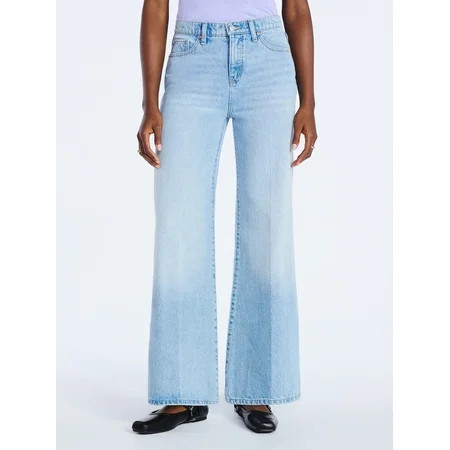 Scoop Women s and Women s Plus Slouchy Flare Relaxed Fit Jeans 30 Inseam Sizes 0-26W | Walmart (US)