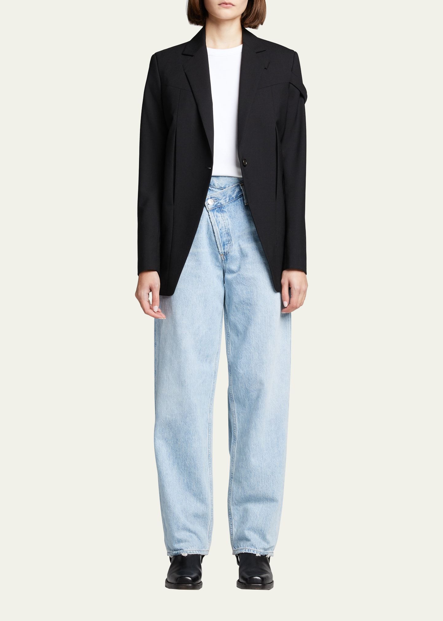 Crisscross Upsized Jeans | Bergdorf Goodman