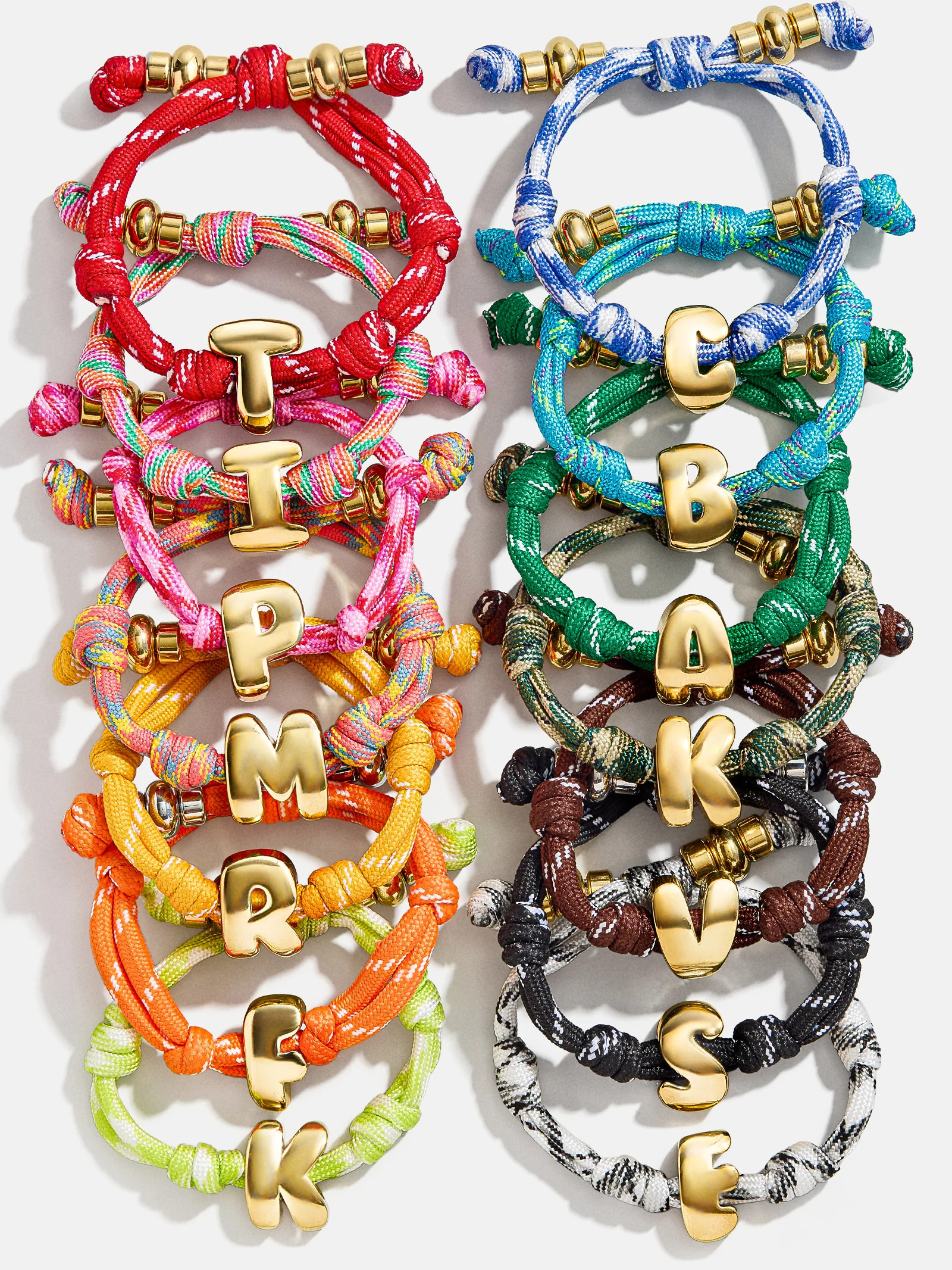 Knotty Initial Custom Bracelet - Bright Green | BaubleBar