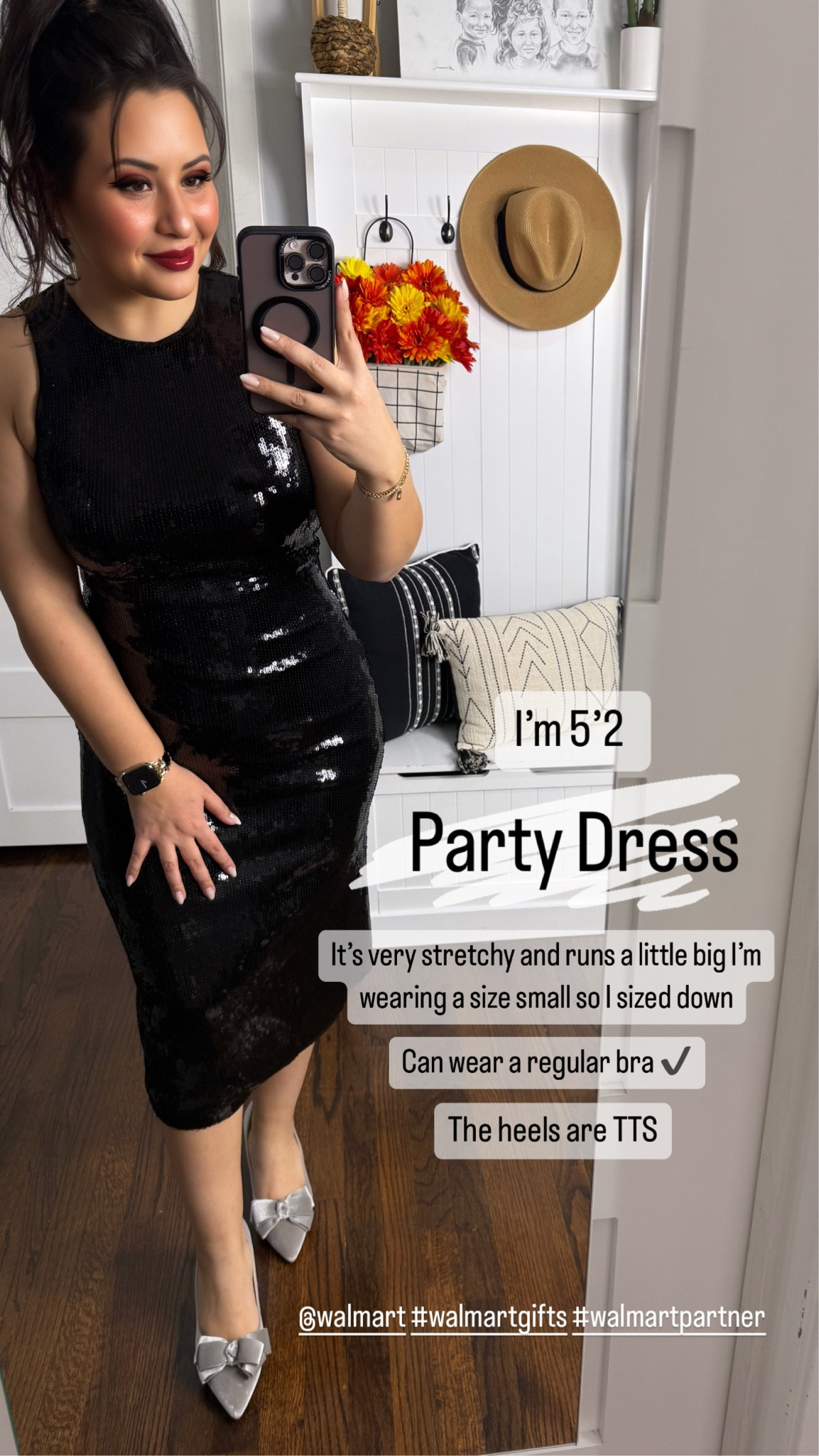 #walmartpartner This is a super sleek Walmart dress that no one will think is from Walmart! This is comfy and so glam! Im 5’2 size small but I sized down! I’m normally a medium! It’s easy to throw on and super glam! I’m 5’2! #walmartgifts @walmartfashion https://liketk.it/4ZACJ Make sure to follow me on LTK for more fashion finds! @shop.ltk #liketkit 

#LTKFindsUnder50 #LTKMidsize #LTKGiftGuide