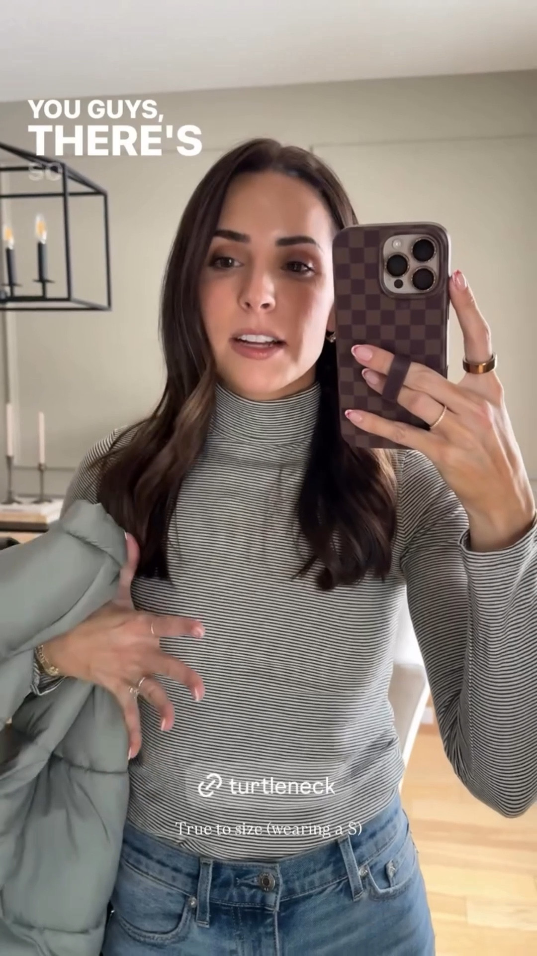 Turtleneck: size S (true to size, size up if between)
Bootcut jeans: tts (27) 5’7” 
Puffer vest: size down (XS) 

#LTKgrwm #LTKootd #LTKFindsUnder100