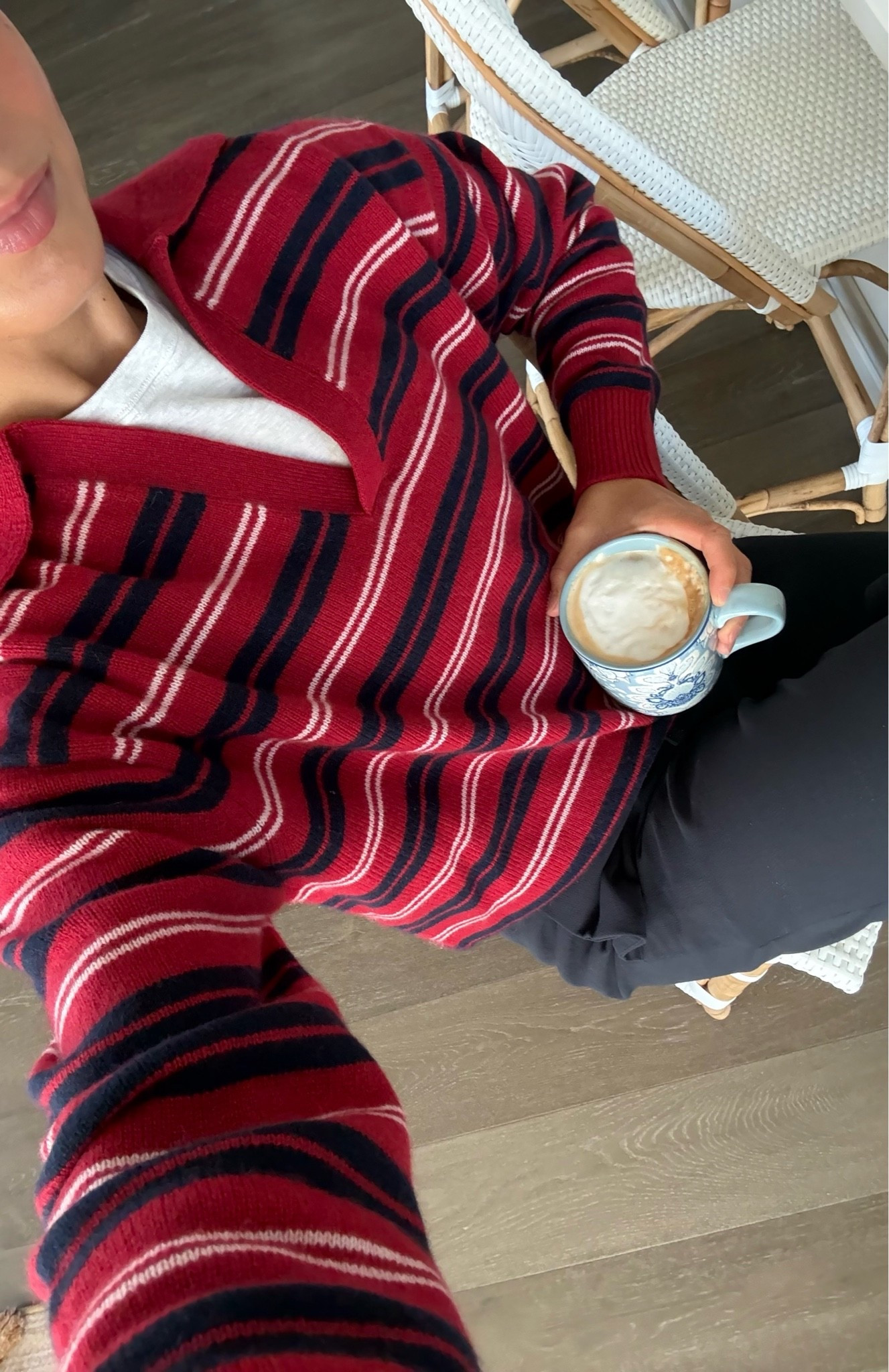 Wearing size small in polo sweater!