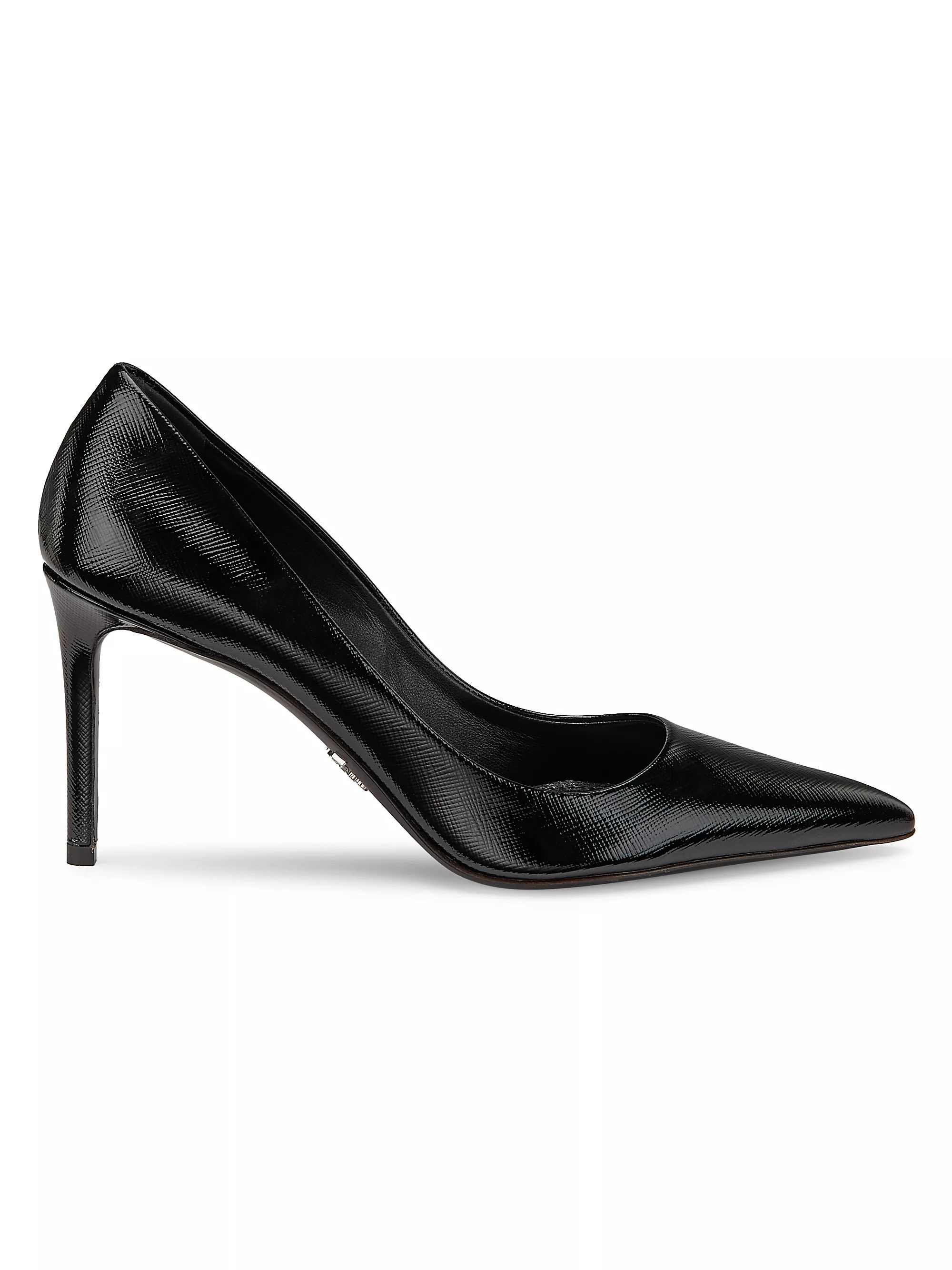Saffiano Leather Pointed-Toe Pumps | Saks Fifth Avenue