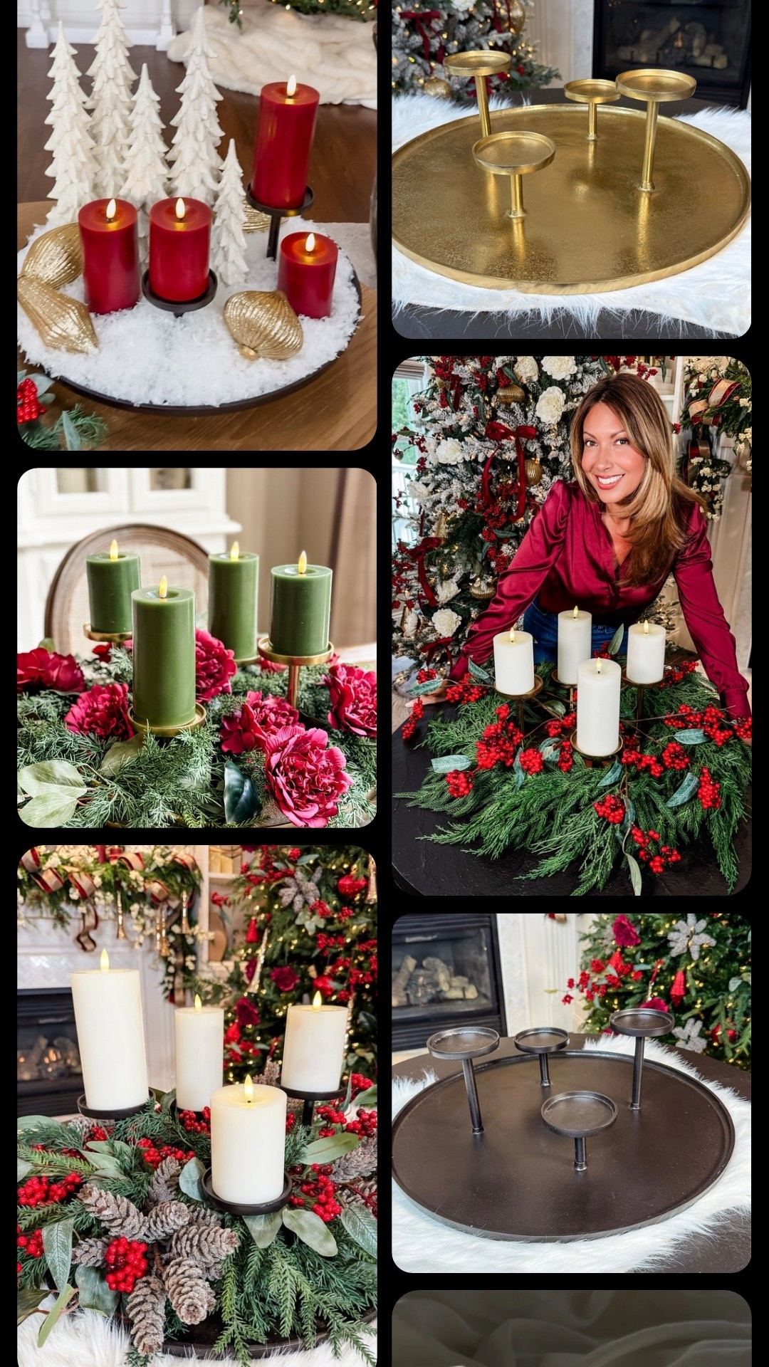 Create a statement centerpiece with this 20” round candelabra ✨ The removable pillar-style candle holders let you customize your look season after season—style with flameless candles, greenery, wreaths, or decorative accents for effortless ambiance. A versatile piece that works beautifully on a dining table, console, or entryway. 

Home Decor
Table Styling
Holiday Decor


#LTKStyleTip #LTKHome #LTKSeasonal