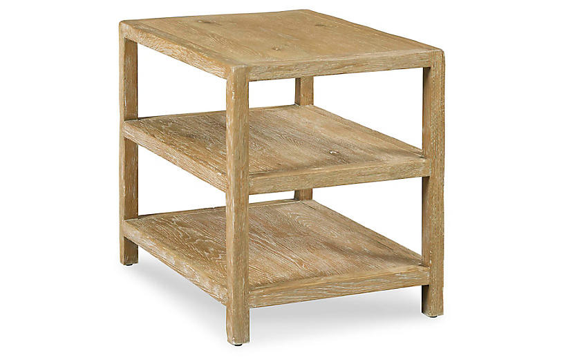 Triad Side Tier Table, Limewash | One Kings Lane