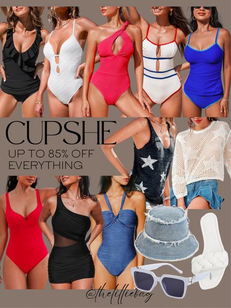 SALE! Up to 85% off everything! Fourth of July swimwear and more! Love this brand! 
Extra 10% off  3+ pieces: BDY10
Extra 20% off 5+ pieces: BDY20
Extra 25% off 7+ pieces: BDY25

New swim and arrivals from CupShe for the 4th of July!❤️🤍💙

Fourth of July. Swimwear. Swimsuit. Vacation outfit. One piece swimsuit. 

#LTKFindsUnder50 #LTKSummerSales #LTKSwim