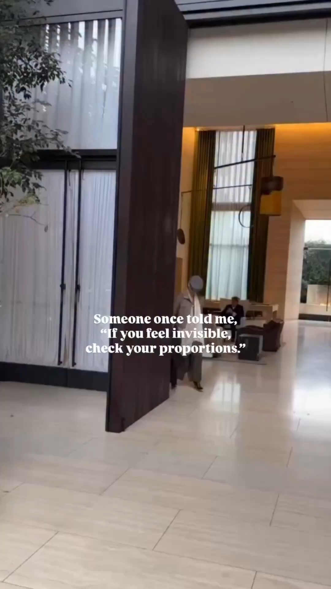 Someone once told me,
“If you feel invisible,
check your proportions.”
And that one stung. 

#LTKTravel #LTKootd #LTKSaleAlert