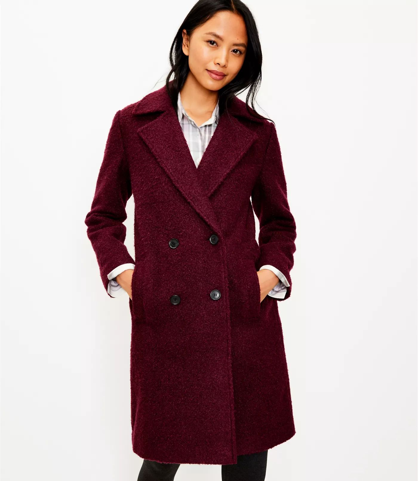 Softened Double Breasted Coat | LOFT