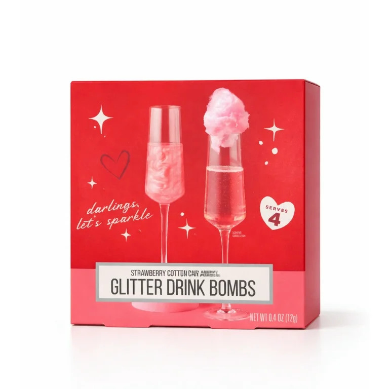 Strawberry Cotton Candy Glitter Drink Bombs | Walmart (US)