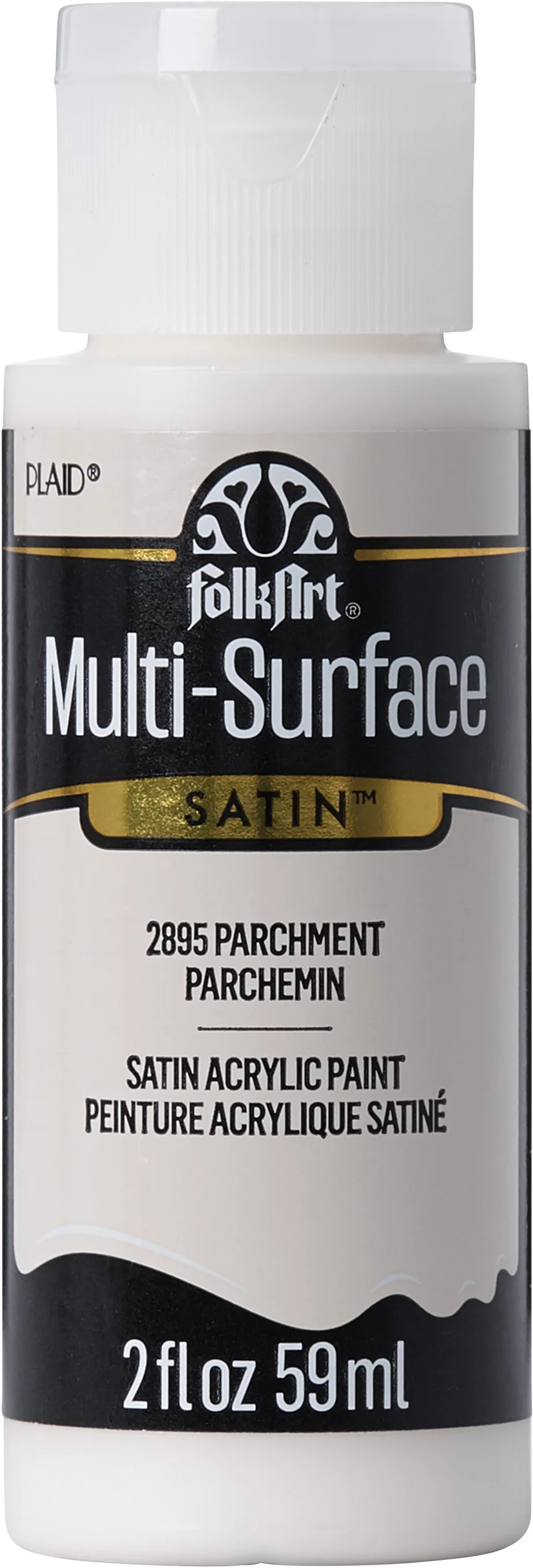 FolkArt Multi-Surface Acrylic Craft Paint, Satin Finish, Parchment, 2 fl oz | Walmart (US)
