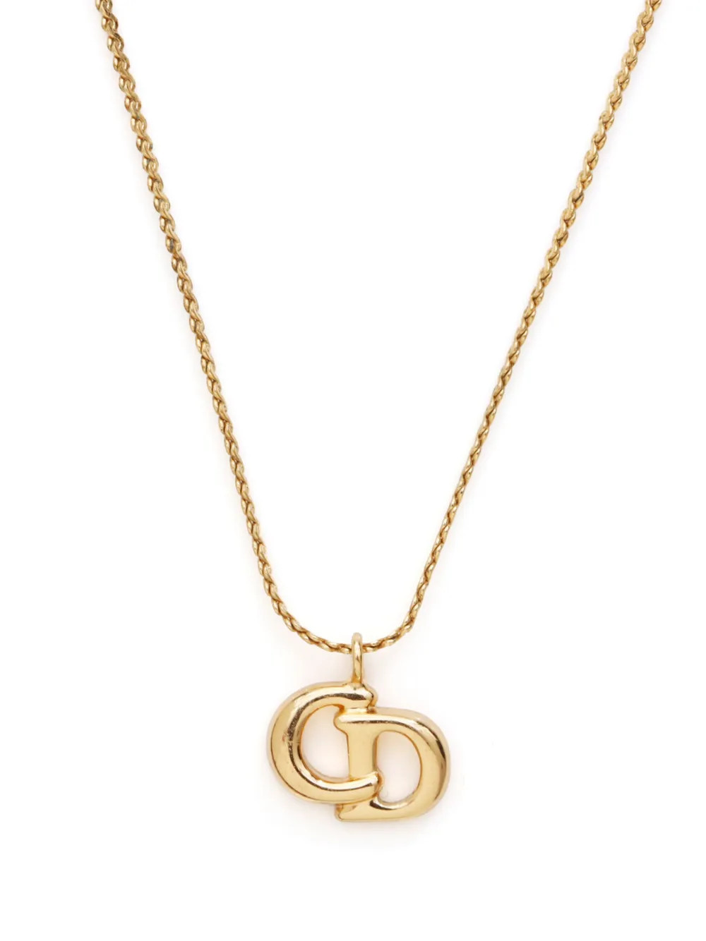 Christian Dior Pre-Owned 1990s-2000s CD chain necklace - Gold | Farfetch Global