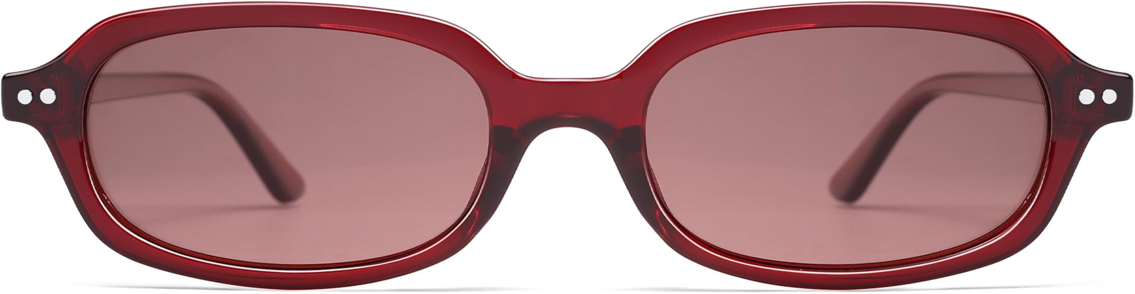 Retro Small Rectangle Sunglasses for Women Men Trendy Square Sunnies AP3729 | Amazon (US)