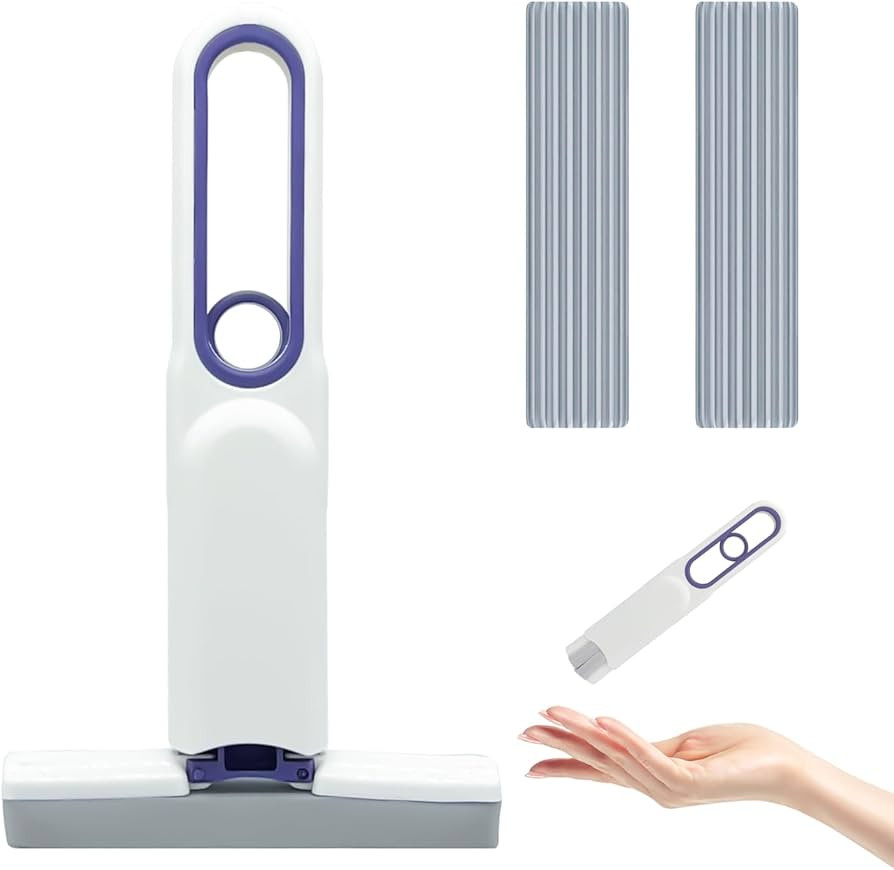 Mini Mop LEJIEYIN Portable Squeeze Mop Hand Wash-Free Strongly Absorbent Small Sponge Mop Easily ... | Amazon (US)