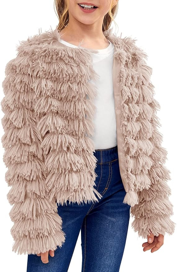 Inorin Open Front Cardigan Faux Fur Coat | Amazon (US)