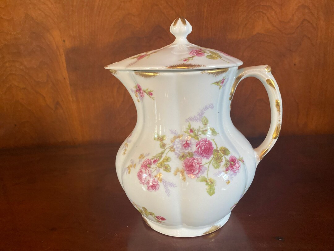 Antique Limoges Pink Rose Pitcher with Cover. | Etsy (US)