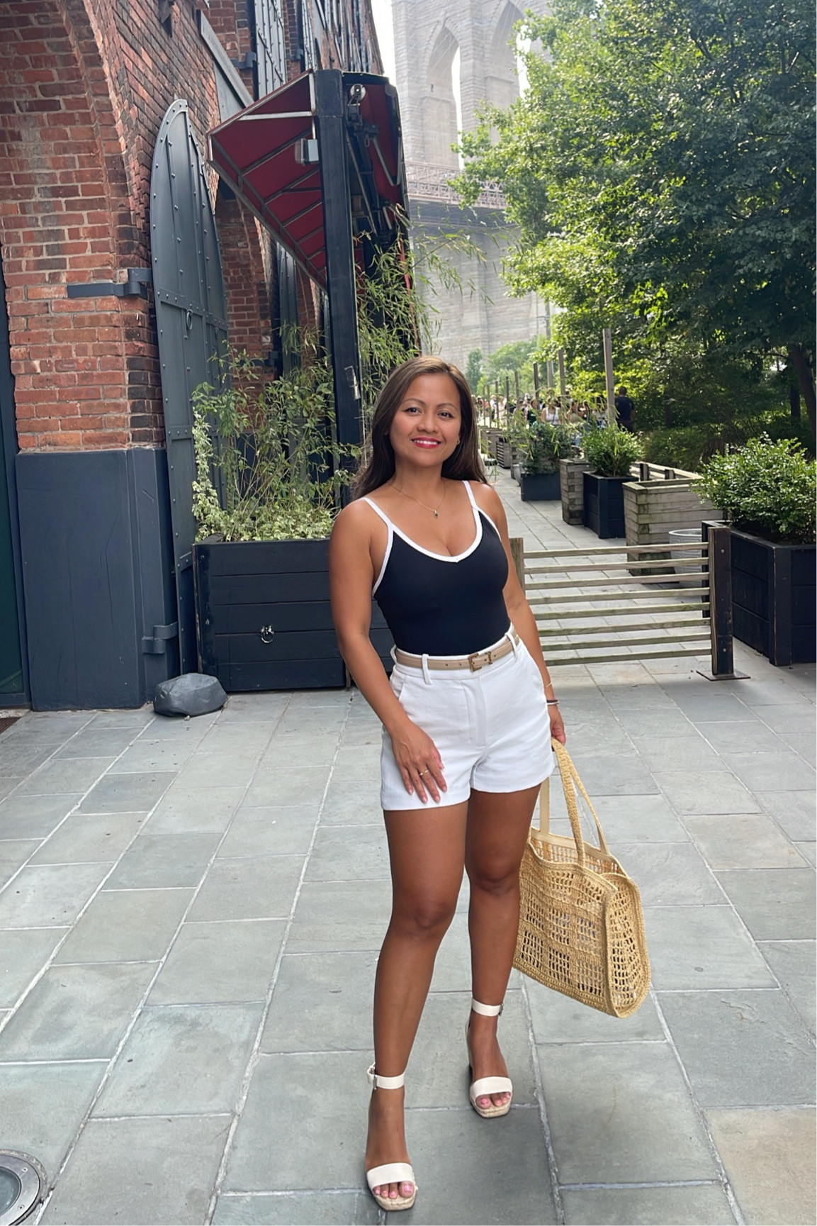 Summer uniform. Went to the beach before this so I’m wearing this one piece swim wear plus trouser shorts

#LTKStyleTip