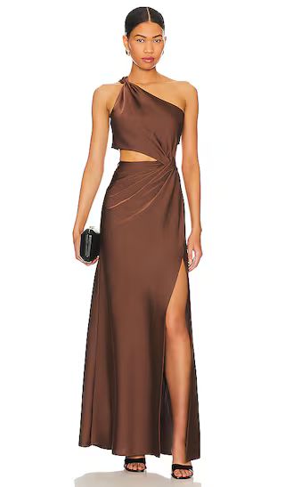 Kristin Gown in Umber Brown | Revolve Clothing (Global)