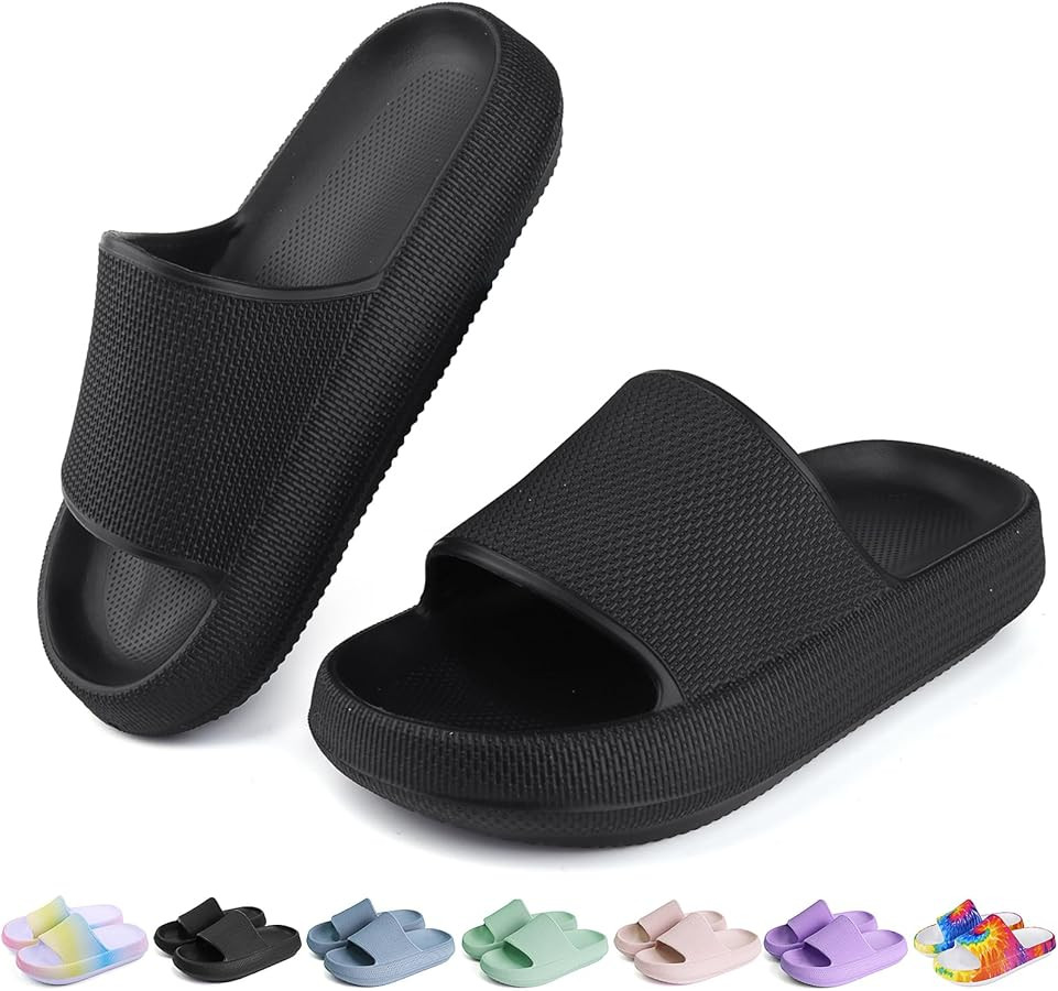 Kids Cloud Slides Boys Girls Flip Flops Slip On Beach Sandals Youth Pool Shower Shoes EVA Summer ... | Amazon (US)
