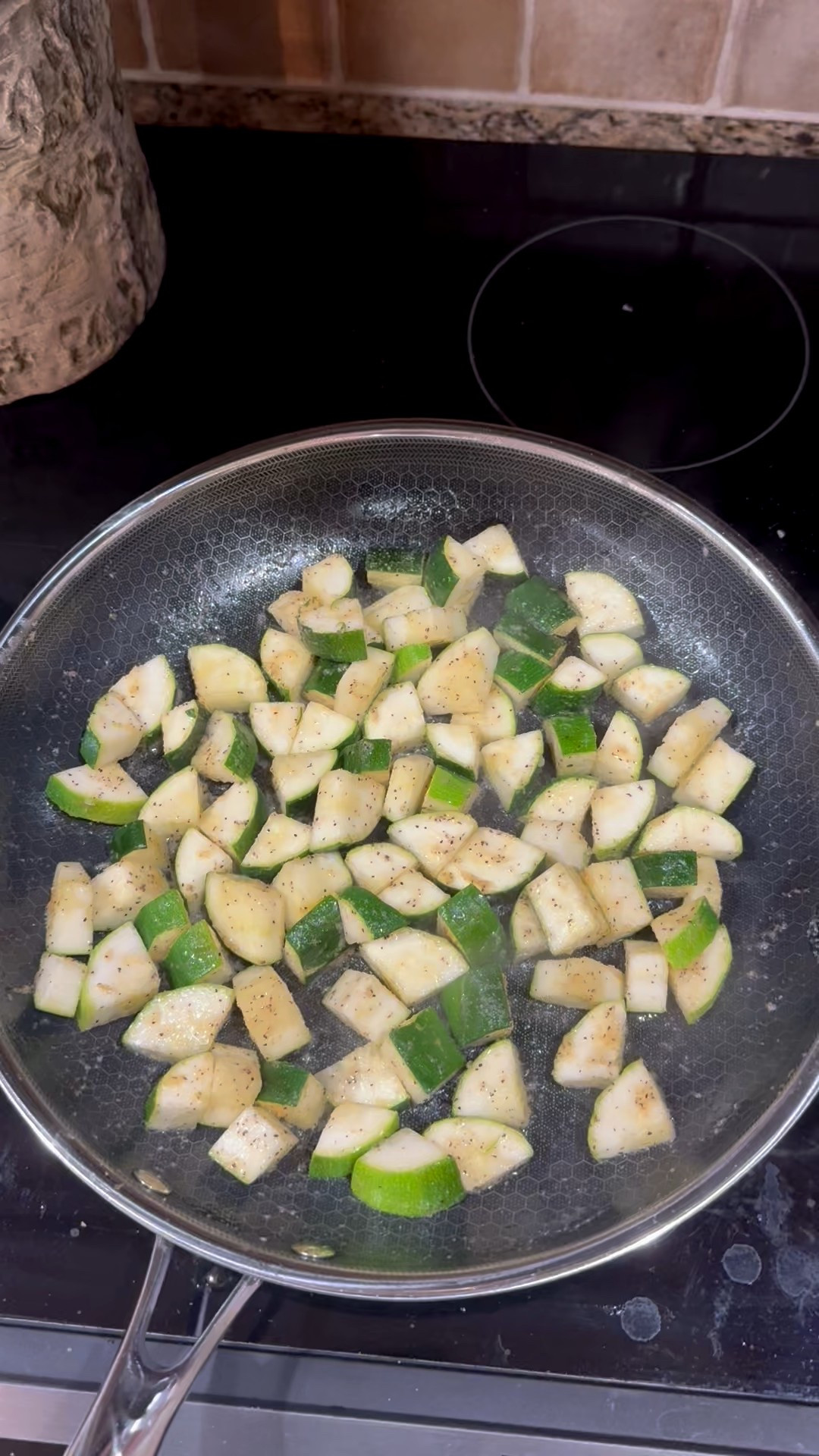 Stir frying some zucchini for dinner last night using my favorite skillet!!! I literally use this hexclad everyday :) 

I just wipe off when I’m done and stick back in the drawer 🤗


#LTKfitnessgoals #LTKfoodie #LTKmomlife