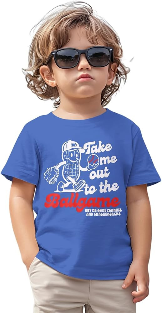 KEKEMI Toddler Boy Girl Baseball Shirts Take Me Out to The Ballgame T Shirt Cute Sport Tees Short... | Amazon (US)