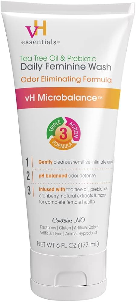 vH essentials, Ph Balanced Daily Feminine Wash, Tea Tree Oil & Prebiotic, 6, Fl Oz, (Pack Of 1) 5... | Amazon (US)