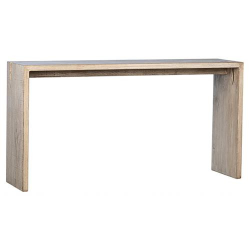 Kelvin Rustic Lodge Brown Reclaimed Pine Wood Rectangular Console Table | Kathy Kuo Home