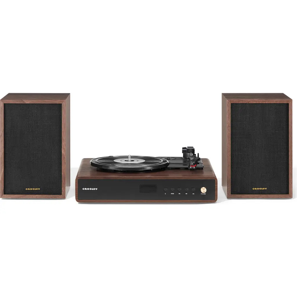 Crosley Radio Alto Bluetooth® Record Player & Speakers in Walnut at Nordstrom Rack | Nordstrom Rack