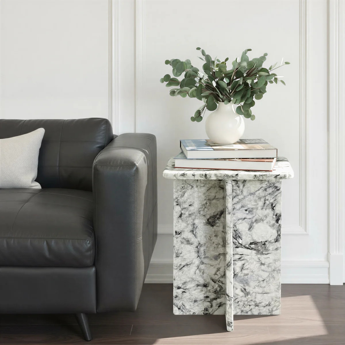 Modern Handmade Marble Side Table | Wayfair North America
