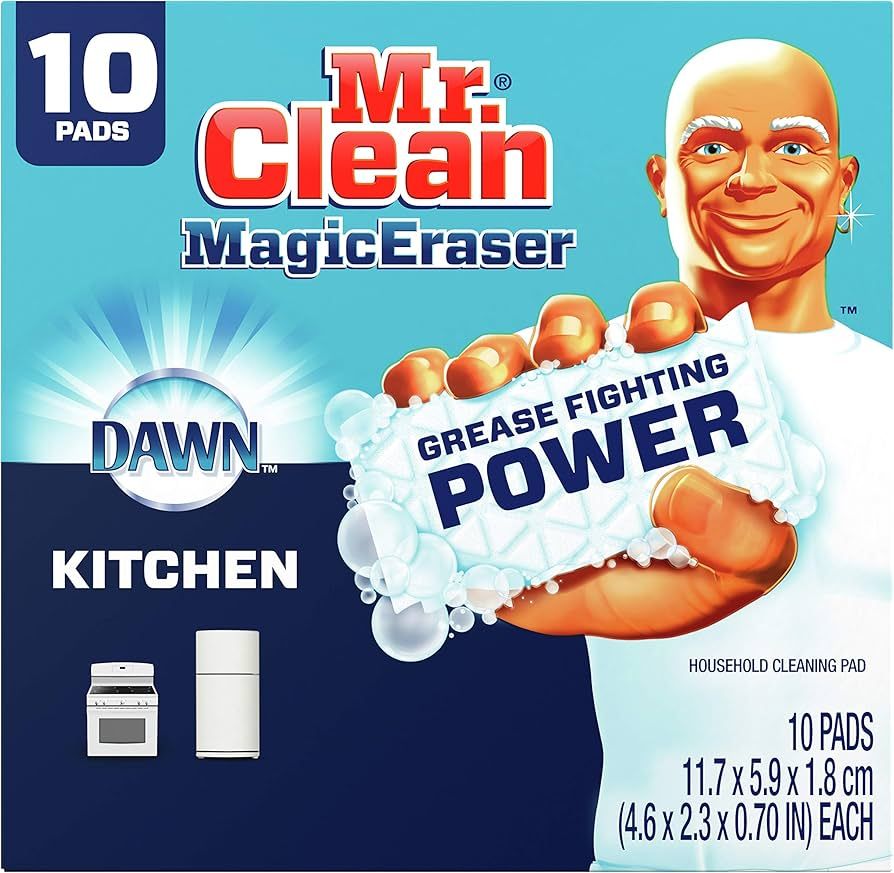 Mr. Clean Magic Eraser, Oven, Kitchen, and Shoe Cleaner, Cleaning Pads with Durafoam, 10 Count | Amazon (US)