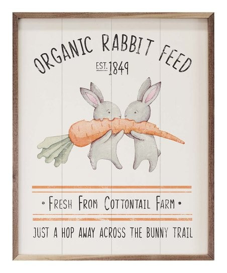 White 'Organic Rabbit Feed' Framed Wall Art | Zulily