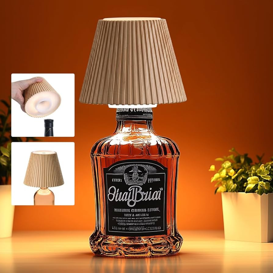 WILIT Wireless Bottle Lamp Shades for Table Lamps, 3 Level Brightness Bar Lights for Home Bar, Re... | Amazon (US)