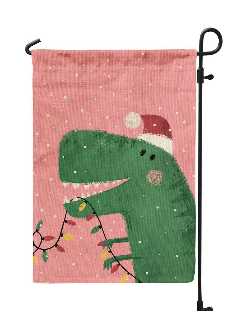 1pc Christmas Dinosaur Decorative Garden Flag | SHEIN