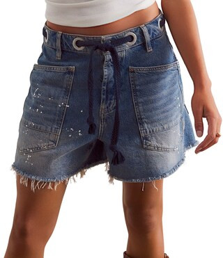 Moxie Raw Hem Denim Shorts | Dillard's