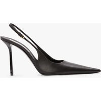 Victoria Beckham Stiletto Slingback 100 In Black Leather - 37 - Womens | Victoria Beckham US