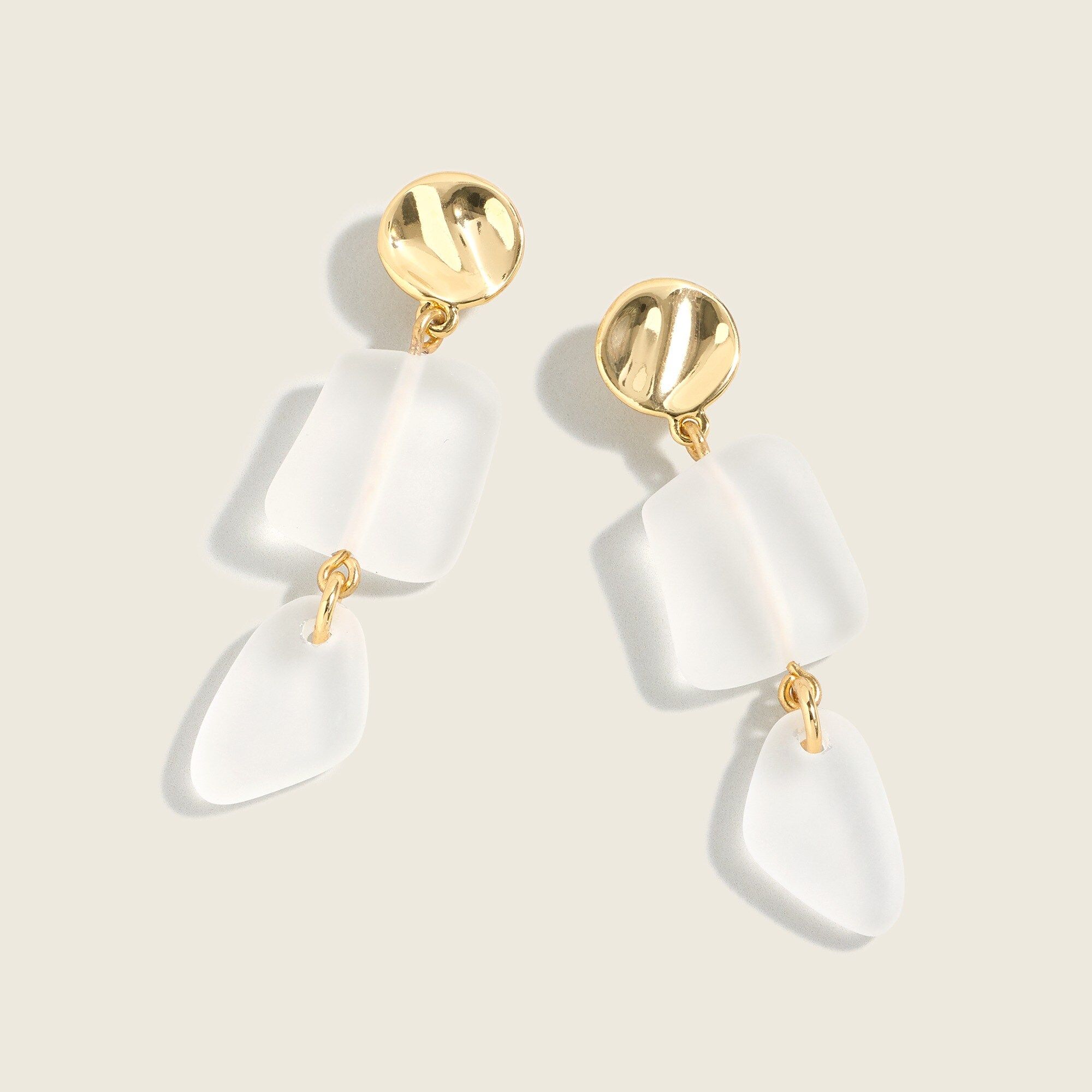Frosty sea-glass drop earrings | J.Crew US