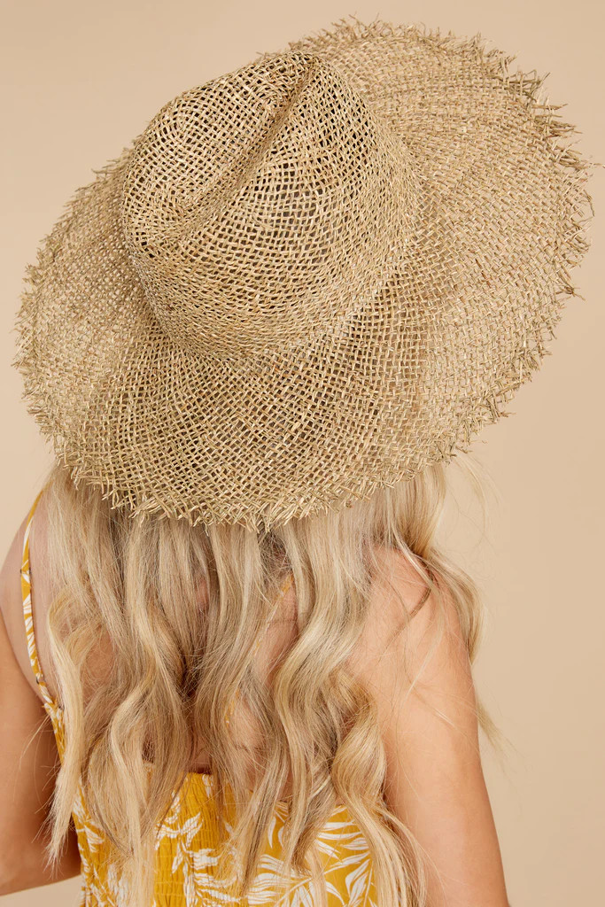 Sunnydip Fray Seagrass Fedora | Red Dress 